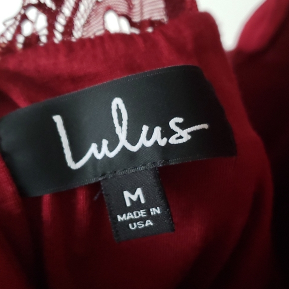 Lulu's high neck maroon dress - Picture 5 of 5
